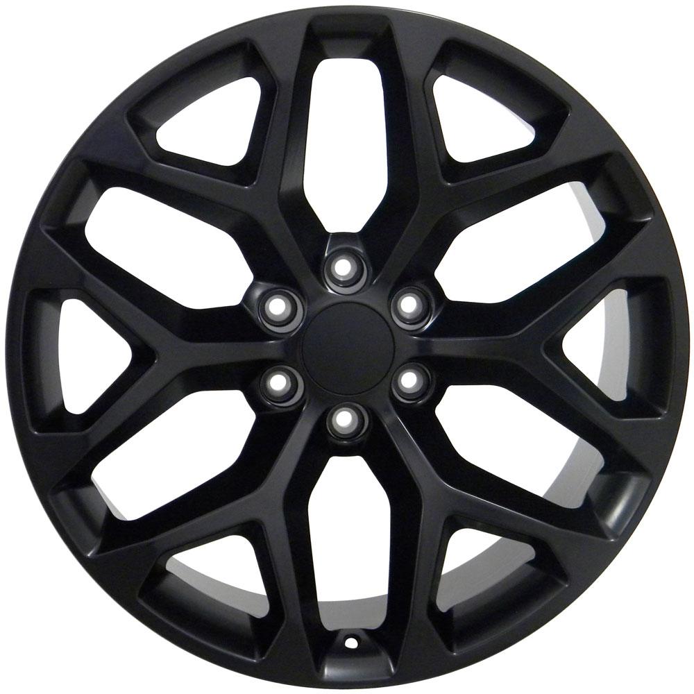 OE Wheels CV98B 22x9 6x139.7 24et Satin Black Wheel - View 2