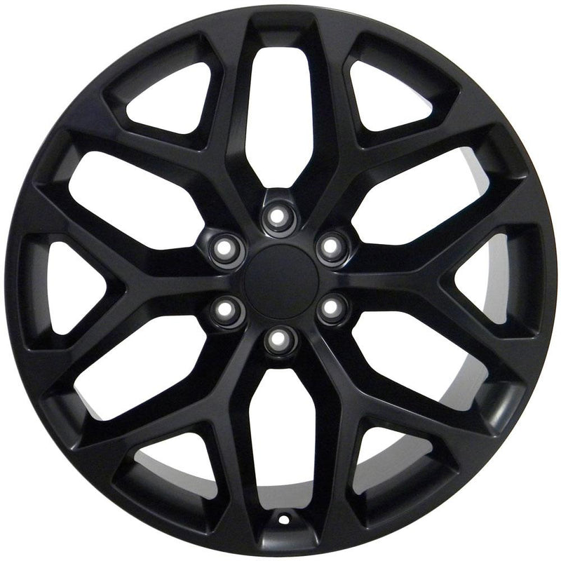 OE Wheels CV98B 22x9 6x139.7 24et Satin Black Wheel - View 2