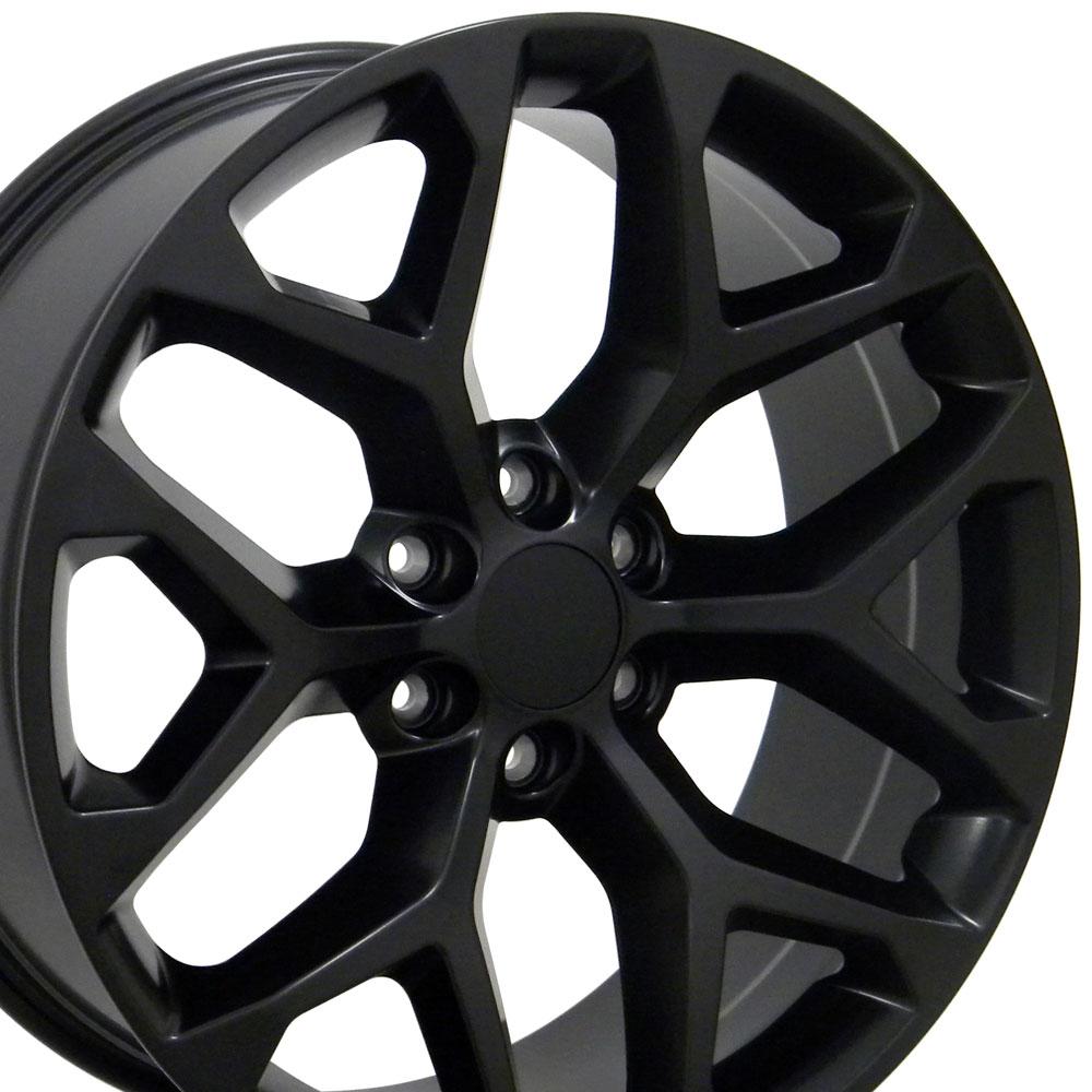OE Wheels CV98B 22x9 6x139.7 24et Satin Black Wheel