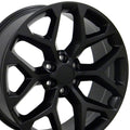 OE Wheels CV98B 22x9 6x139.7 24et Satin Black Wheel