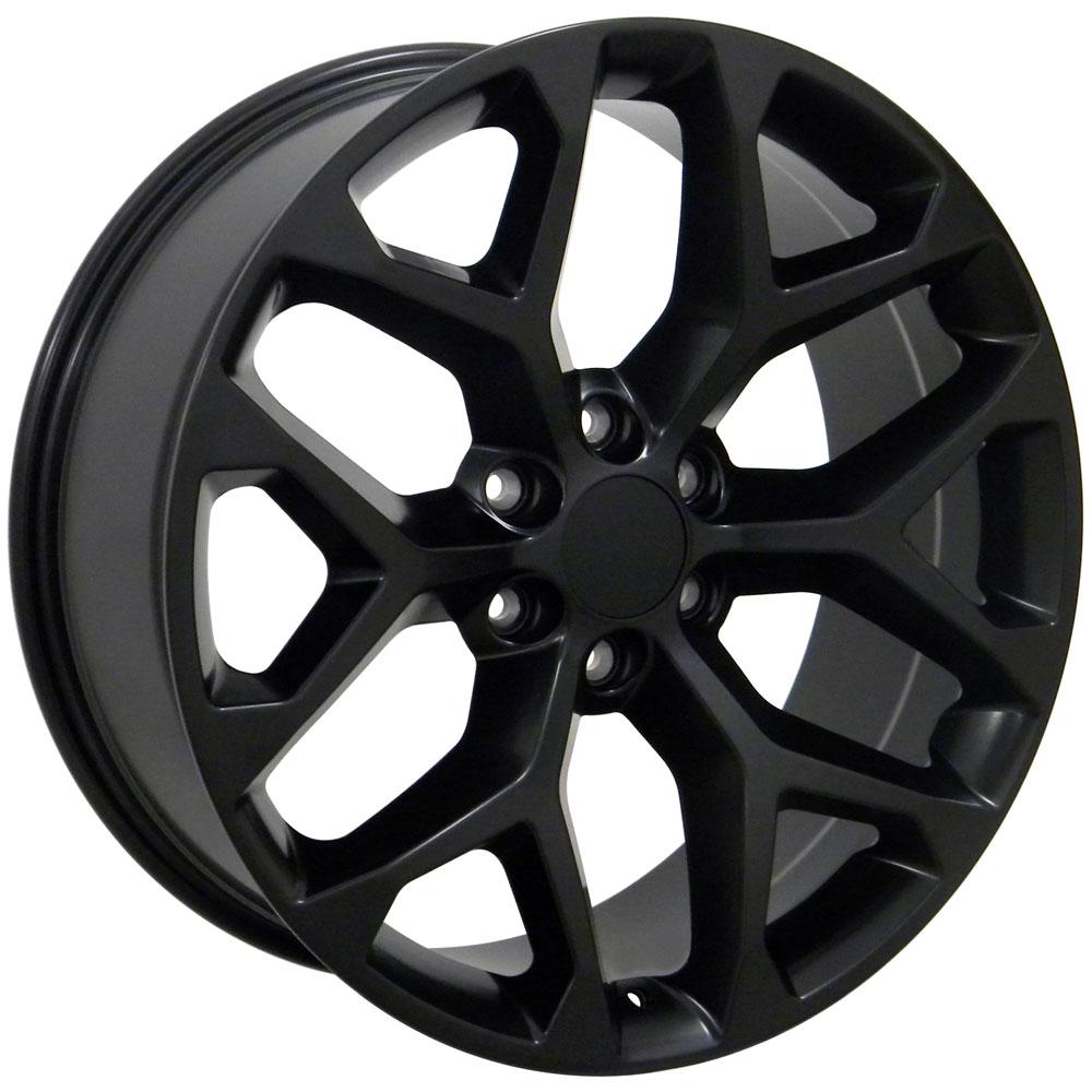 OE Wheels CV98B 22x9 6x139.7 24et Satin Black Wheel - View 3