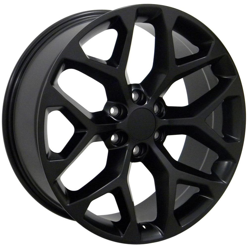OE Wheels CV98B 22x9 6x139.7 24et Satin Black Wheel - View 3