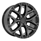 OE Wheels CV98B 20x9 6x139.7 24et Gloss Black with Milled Edge Wheel - View 3