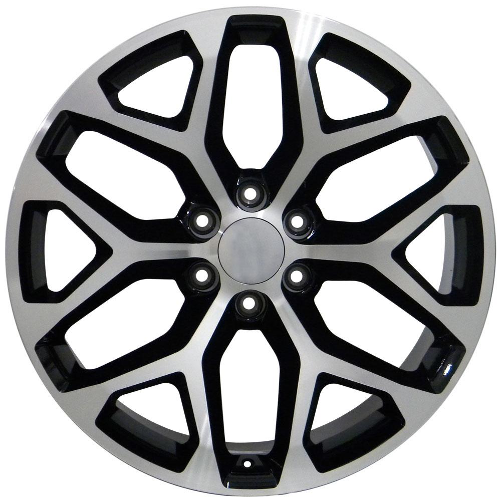 OE Wheels CV98B 20x9 6x139.7 24et Gloss Black Machined Wheel - View 2