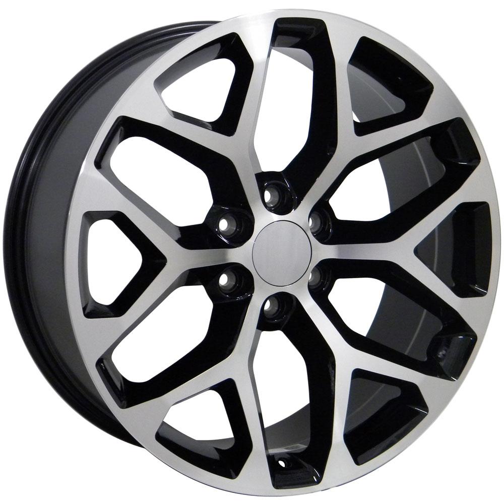 OE Wheels CV98B 20x9 6x139.7 24et Gloss Black Machined Wheel - View 3
