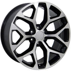 OE Wheels CV98B 20x9 6x139.7 24et Gloss Black Machined Wheel - View 3