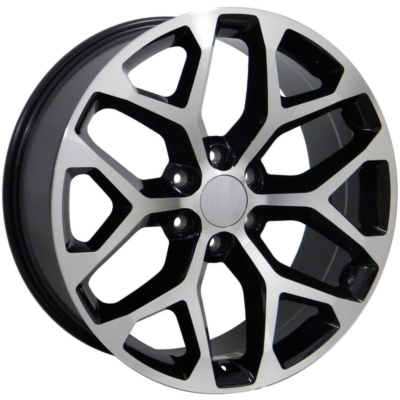 OE Wheels CV98B 20x9 6x139.7 24et Gloss Black Machined Wheel - View 3