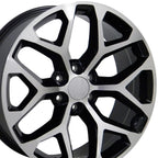 OE Wheels CV98B 20x9 6x139.7 24et Gloss Black Machined Wheel