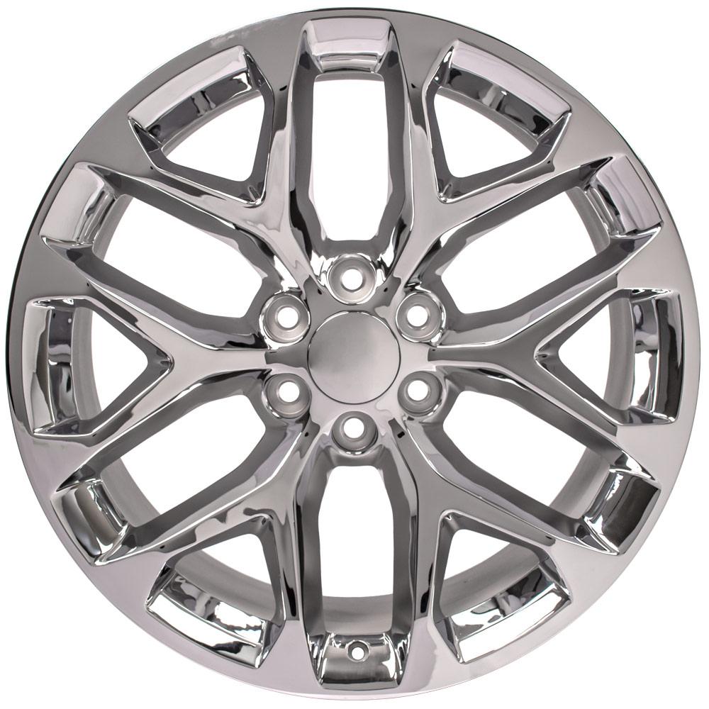 OE Wheels CV98B 22x9 6x139.7 24et Chrome Wheel SS: 9510963 - View 2