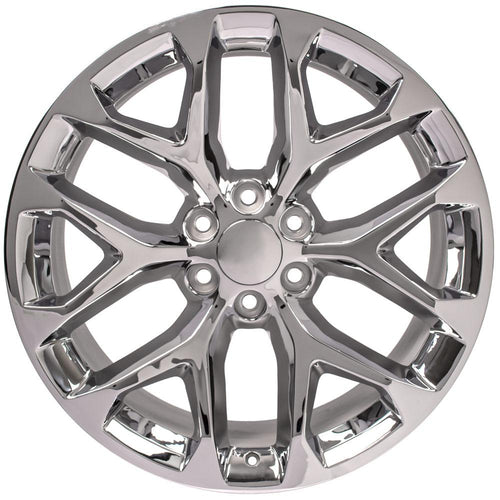 22" Replica Wheel fits Chevy Silverado - CV98B Chrome 22x9 - View 2