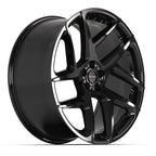 DEFIANT DF05 22x10 5x120 37et Gloss Black Wheel - View 3
