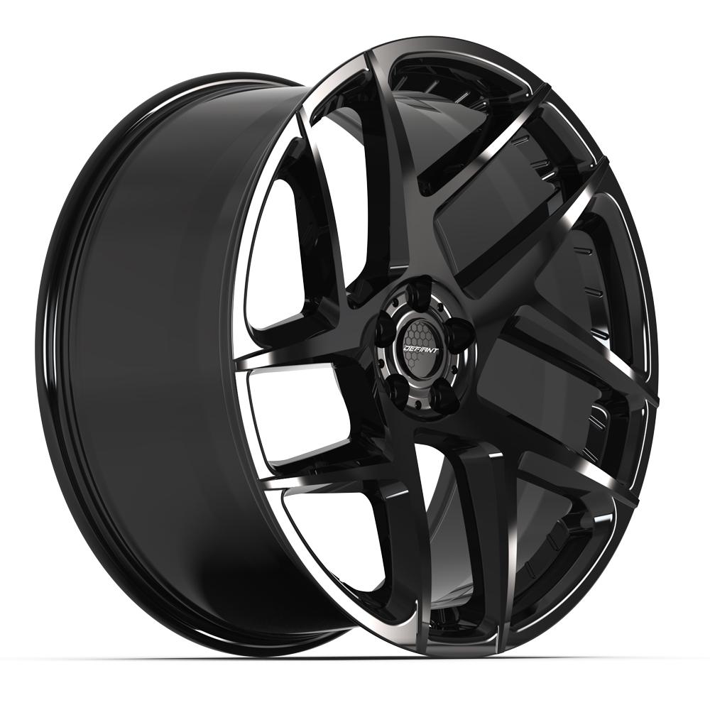 DEFIANT DF05 22x10 5x120 37et Gloss Black Wheel - View 3
