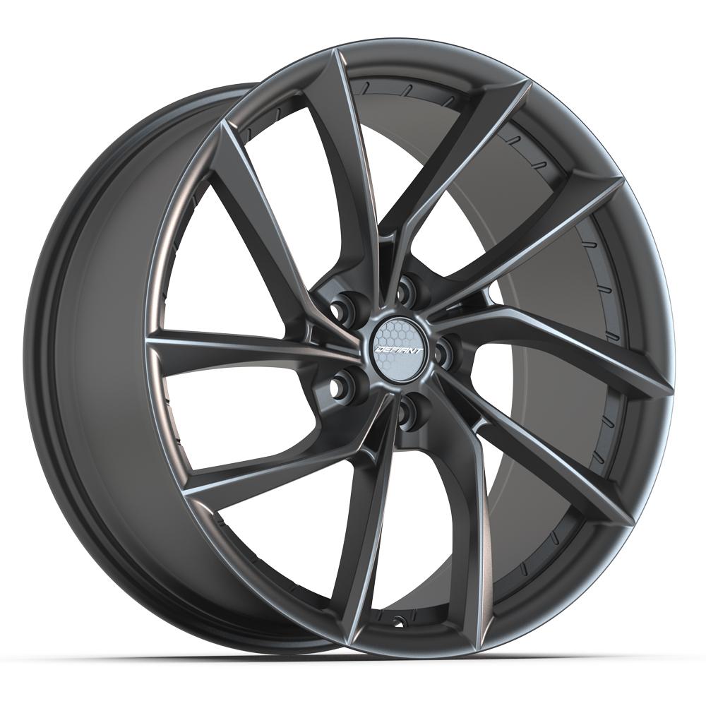 DEFIANT DF06 20x9 5x120 35et Dark Satin Charcoal Wheel
