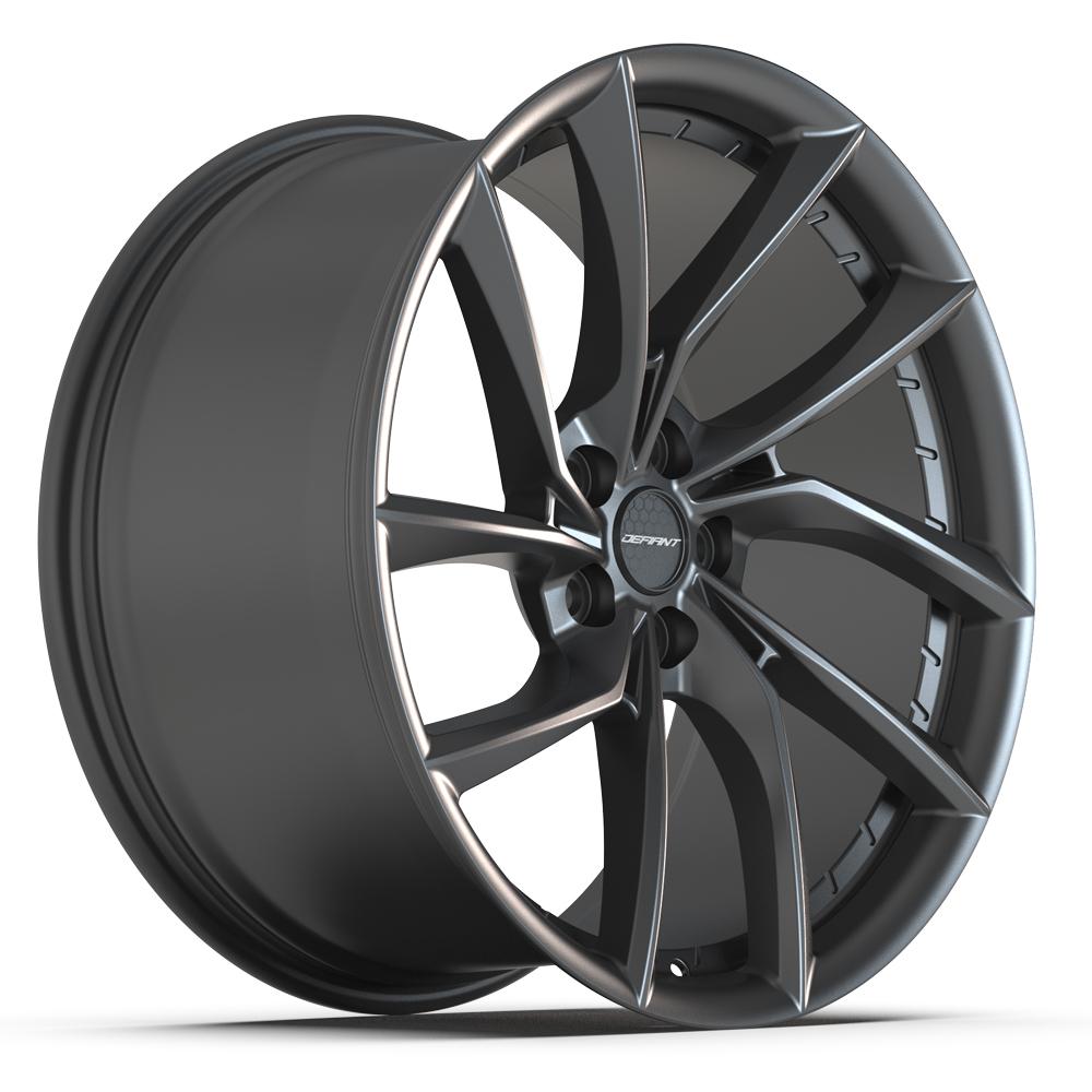 DEFIANT DF06 20x10 5x114.3 35et Dark Satin Charcoal Wheel - View 3