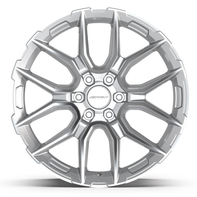 DEFIANT DF18A 22x9 6x139.7 18et Gloss Silver Machined Wheel - View 2