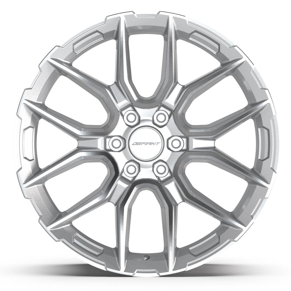 DEFIANT DF18B 22x9 6x139.7 18et Gloss Silver Machined Wheel - View 2