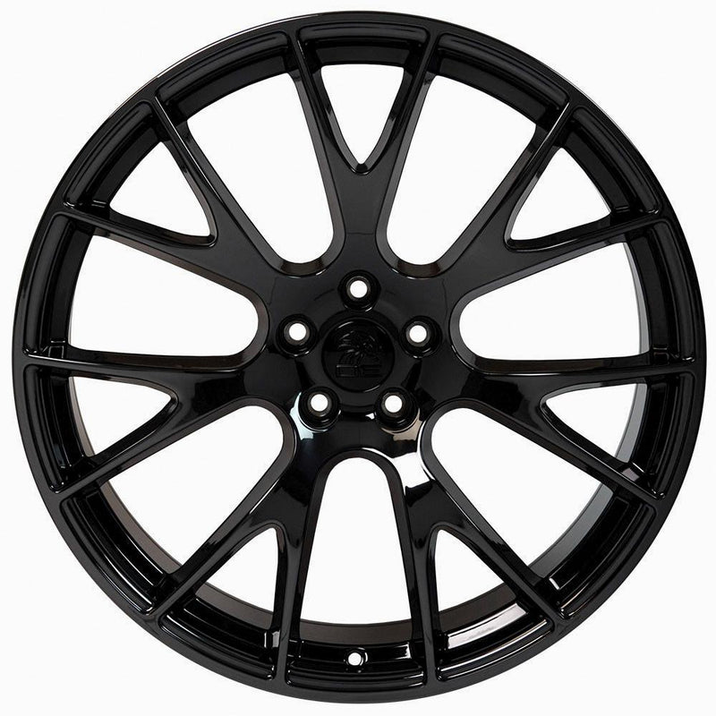 OE Wheels DG15 20x9 5x115 18et Gloss Black Wheel - View 2