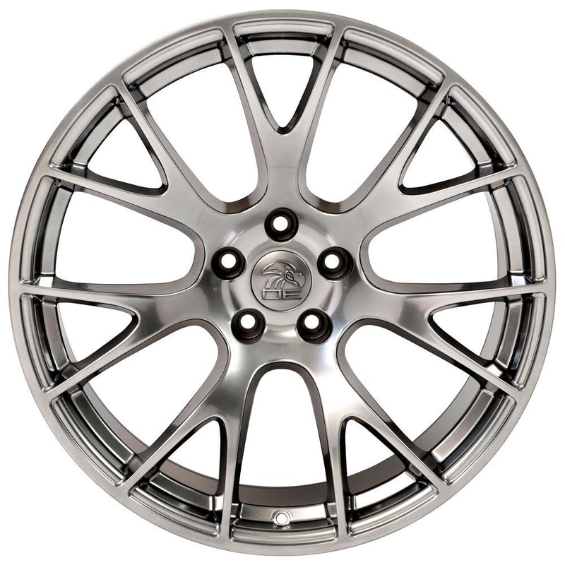 OE Wheels DG15 20x9 5x115 18et Gloss Hyper Black Wheel - View 2