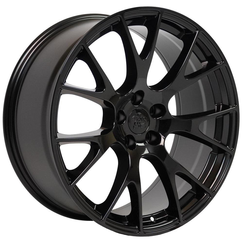 OE Wheels DG15 22x9 5x115 18et Gloss Black Wheel - View 3
