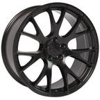 OE Wheels DG15 22x9 5x115 18et Satin Black Wheel - View 3