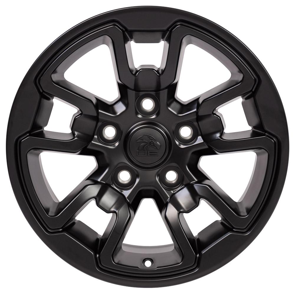 OE Wheels DG55 17x8 5x139.7 18et Satin Black Wheel - View 2