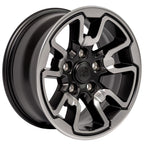 OE Wheels DG55 17x8 5x139.7 18et Satin Black with Polished Face Wheel - View 3