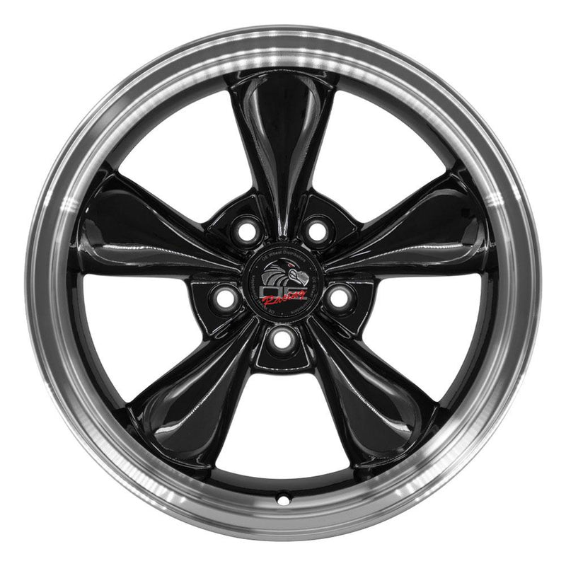 OE Wheels FR01 17x8 5x114.3 29.5et Gloss Black Machined Lip Wheel - View 2