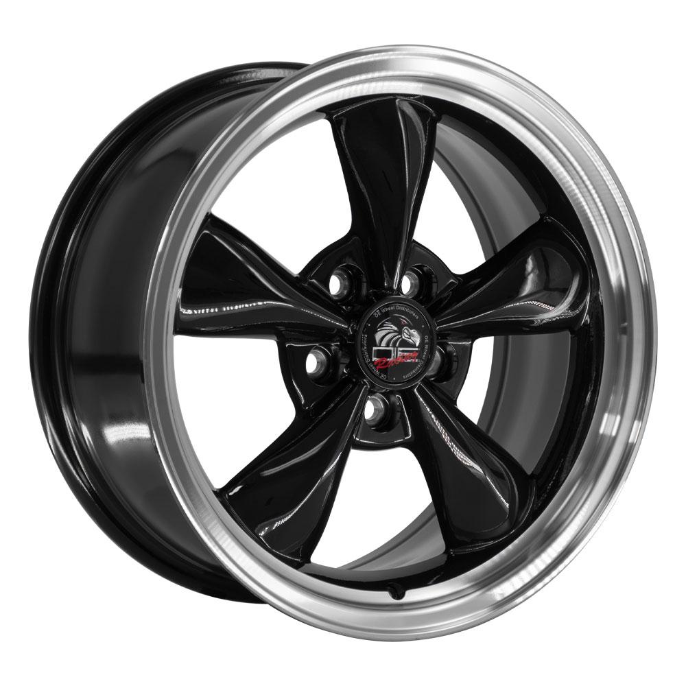 OE Wheels FR01 17x8 5x114.3 29.5et Gloss Black Machined Lip Wheel - View 3
