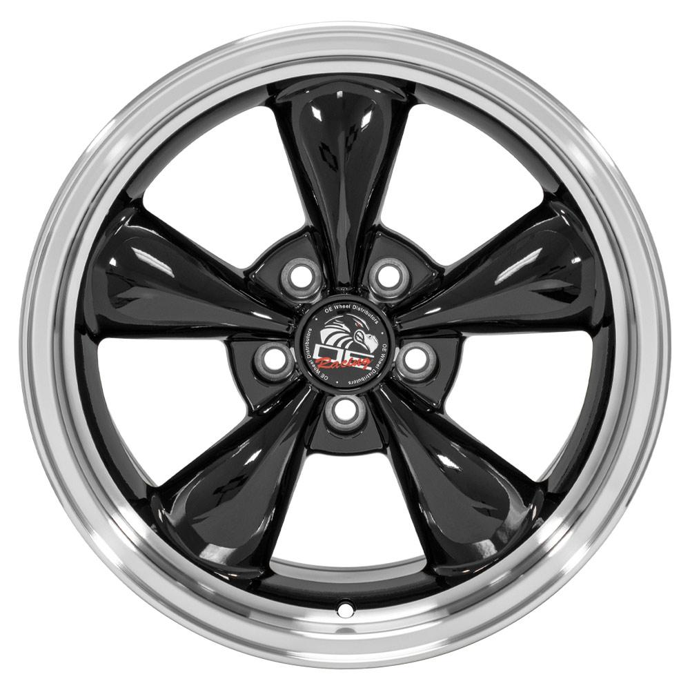 OE Wheels FR01 17x9 5x114.3 24et Gloss Black Machined Lip Wheel - View 2