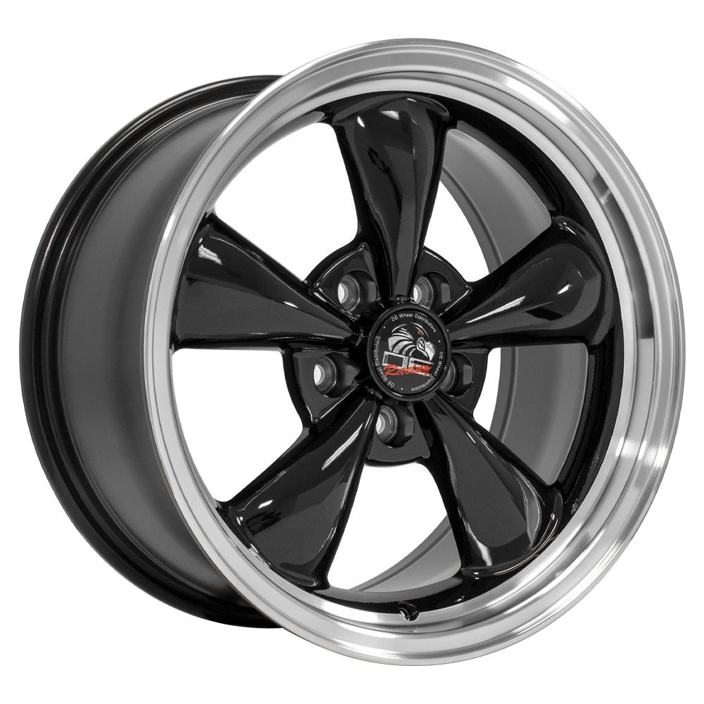 OE Wheels FR01 17x9 5x114.3 24et Gloss Black Machined Lip Wheel - View 3