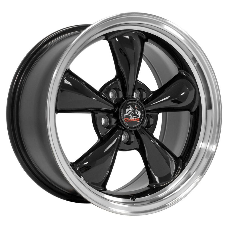 OE Wheels FR01 17x9 5x114.3 24et Gloss Black Machined Lip Wheel - View 3