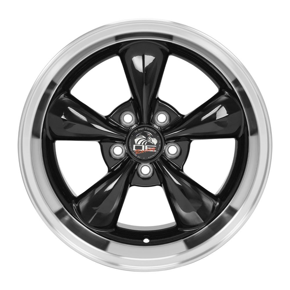 OE Wheels FR01 17x10.5 5x114.3 27et Gloss Black Machined Lip Wheel - View 2