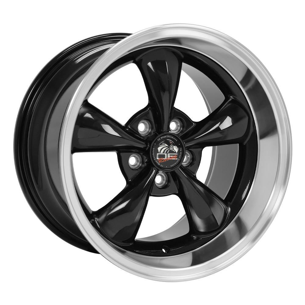OE Wheels FR01 17x10.5 5x114.3 27et Gloss Black Machined Lip Wheel - View 3