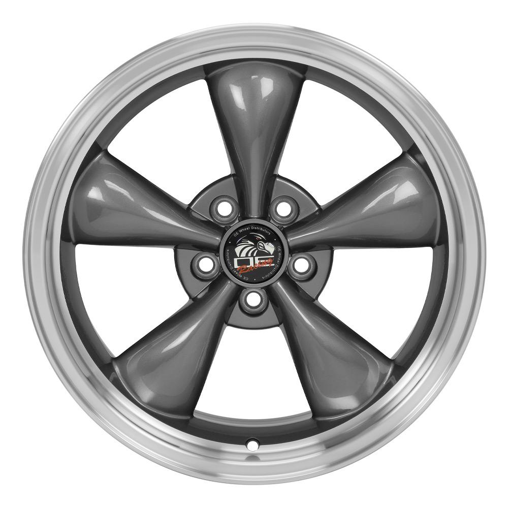 OE Wheels FR01 18x9 5x114.3 24et Gloss Anthracite Machined Lip Wheel - View 2
