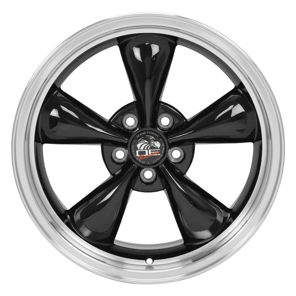 OE Wheels FR01 18x9 5x114.3 24et Gloss Black Machined Lip Wheel - View 2