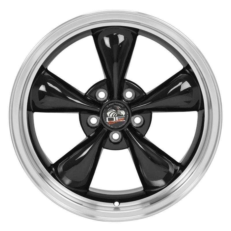 OE Wheels FR01 18x9 5x114.3 24et Gloss Black Machined Lip Wheel - View 2