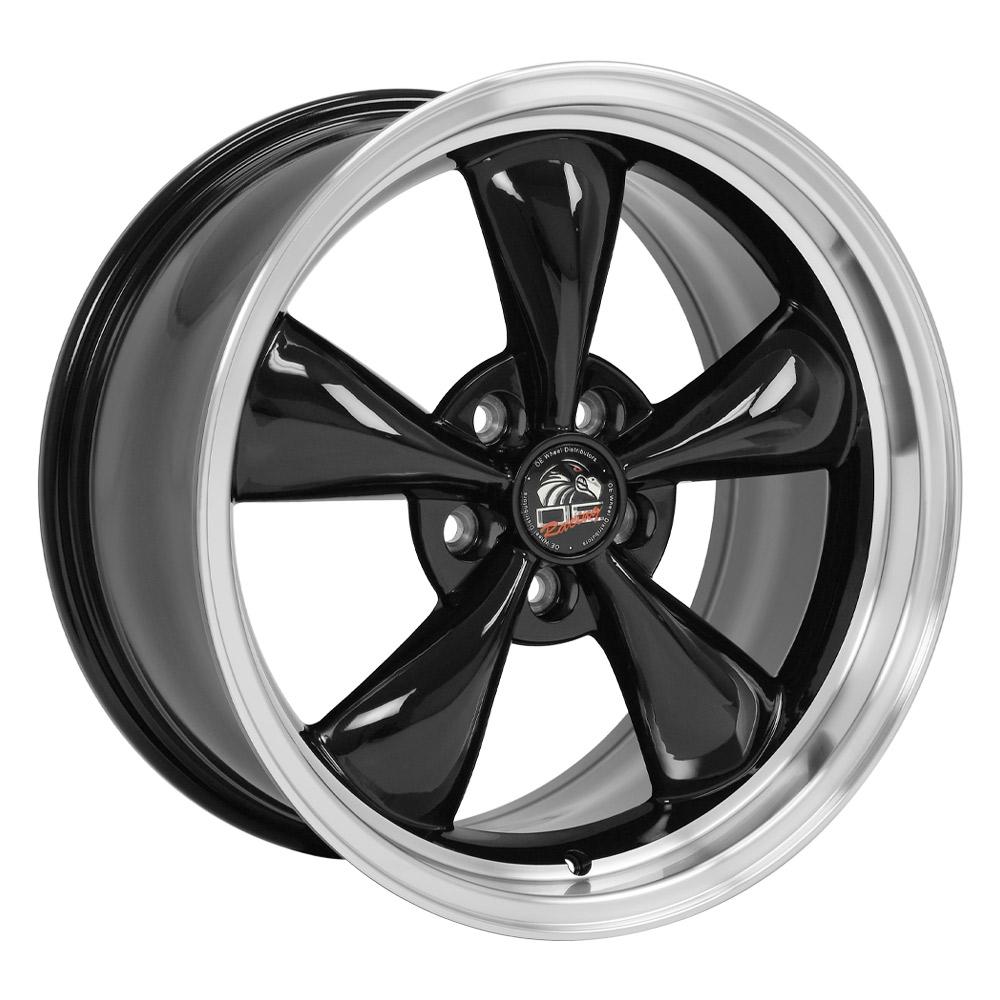 OE Wheels FR01 18x9 5x114.3 24et Gloss Black Machined Lip Wheel - View 3