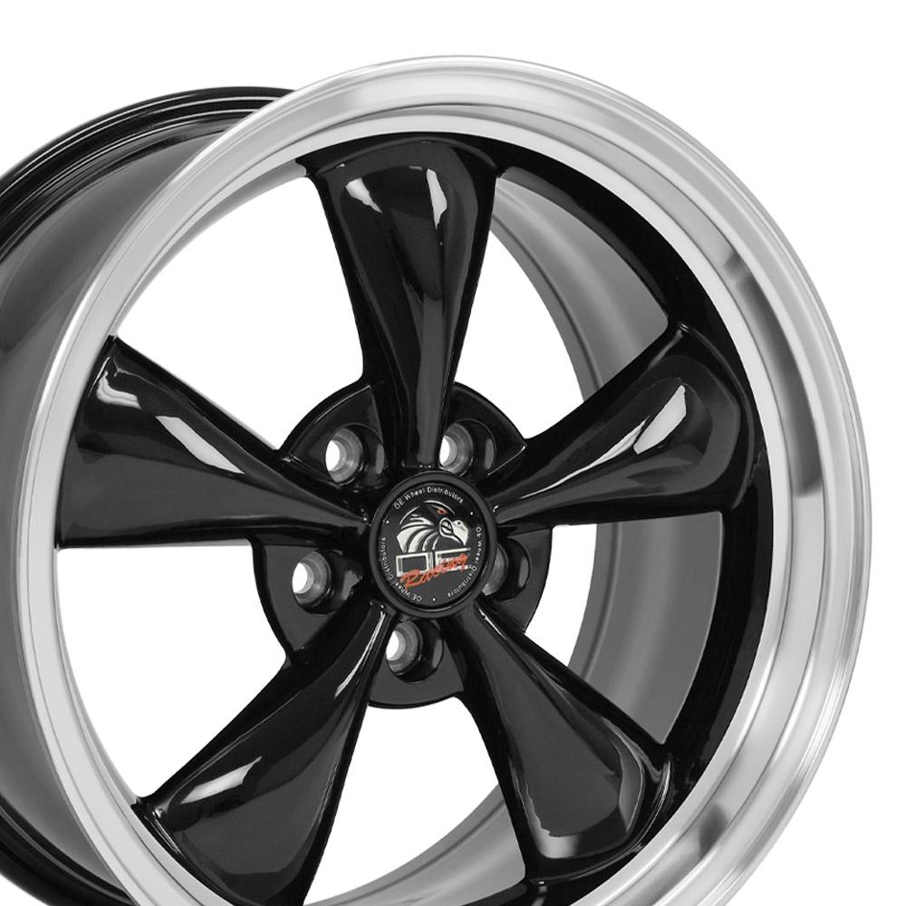 OE Wheels FR01 18x9 5x114.3 24et Gloss Black Machined Lip Wheel