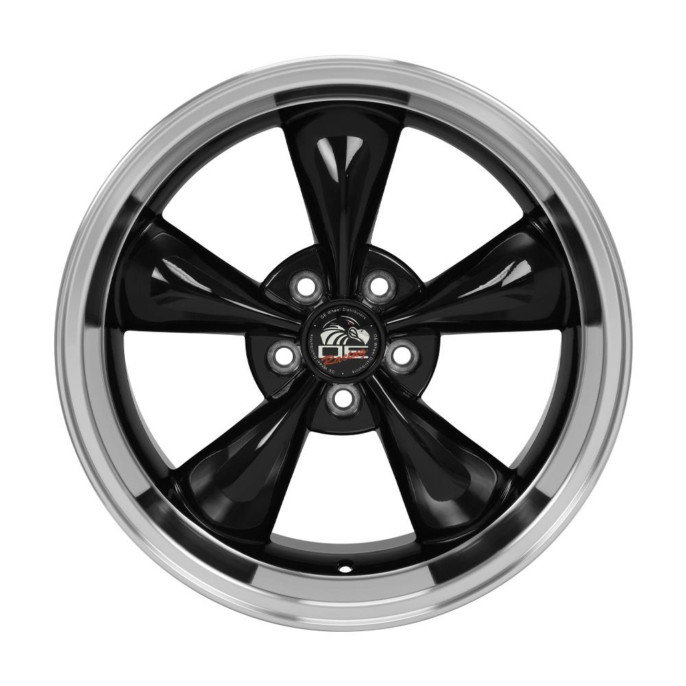 OE Wheels FR01 18x10 5x114.3 22et Gloss Black Machined Lip Wheel - View 2