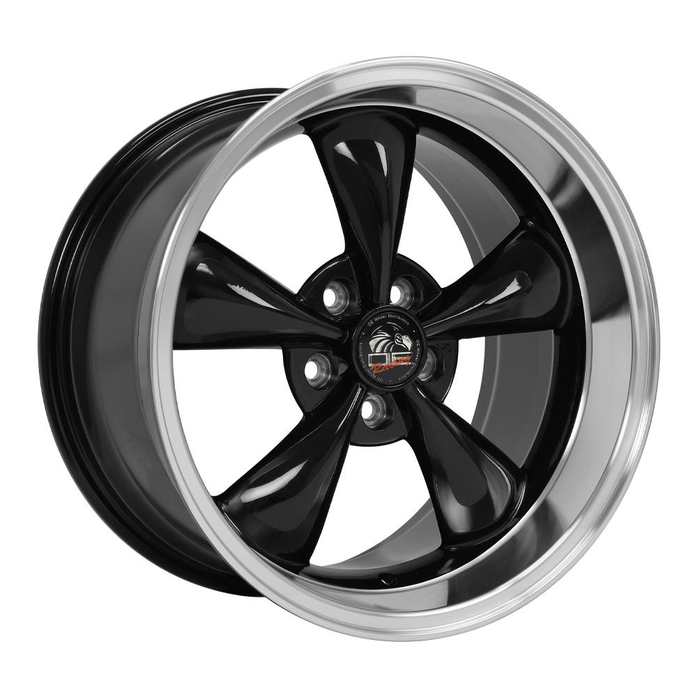 OE Wheels FR01 18x10 5x114.3 22et Gloss Black Machined Lip Wheel - View 3