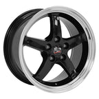 OE Wheels FR04B 17x9 5x114.3 24et Gloss Black Machined Lip Wheel - View 3