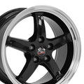 OE Wheels FR04B 17x9 5x114.3 24et Gloss Black Machined Lip Wheel