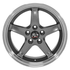 OE Wheels FR04B 17x9 5x114.3 24et Gloss Gunmetal Machined Lip Wheel - View 2