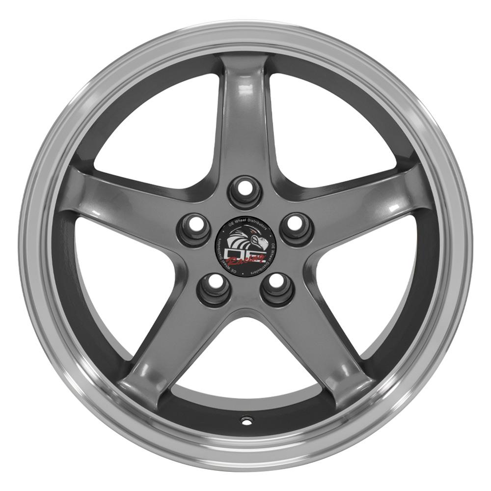 OE Wheels FR04B 17x9 5x114.3 24et Gloss Gunmetal Machined Lip Wheel - View 2