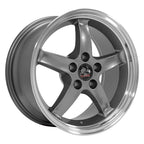 OE Wheels FR04B 17x9 5x114.3 24et Gloss Gunmetal Machined Lip Wheel - View 3