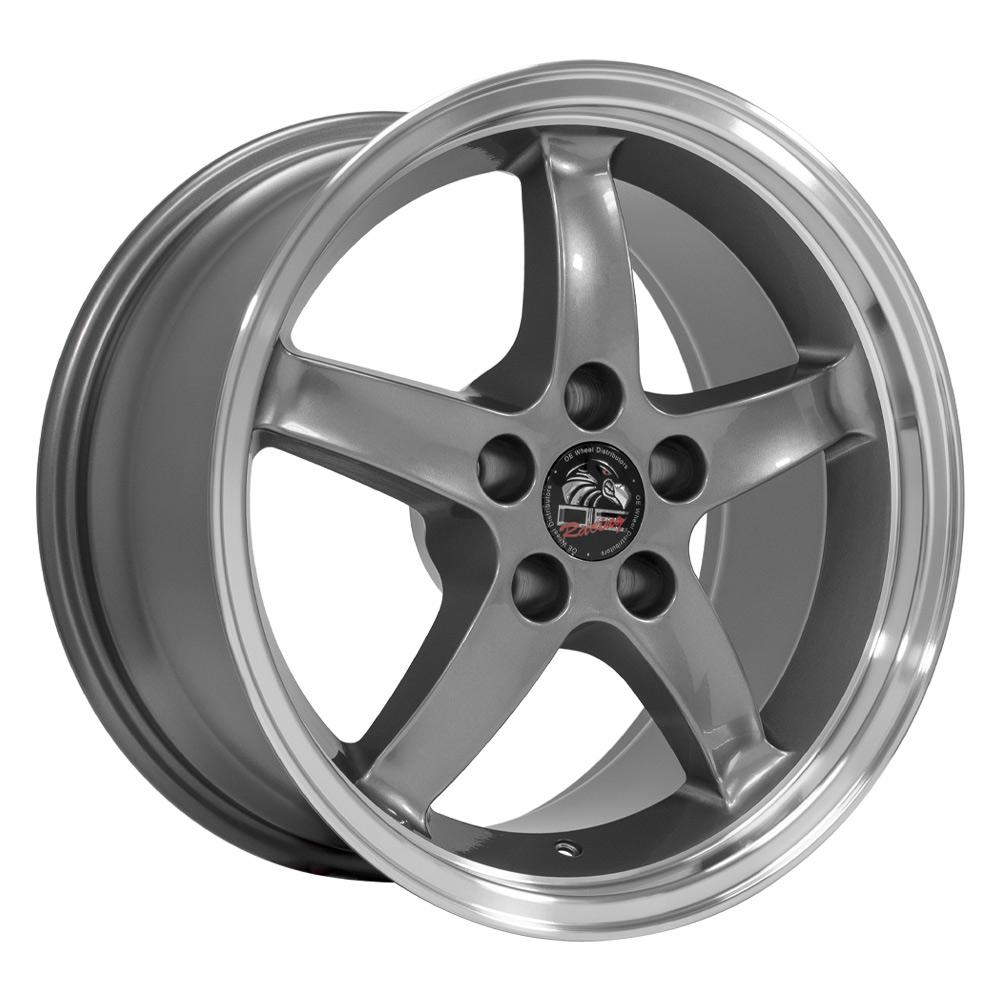 OE Wheels FR04B 17x9 5x114.3 24et Gloss Gunmetal Machined Lip Wheel - View 3