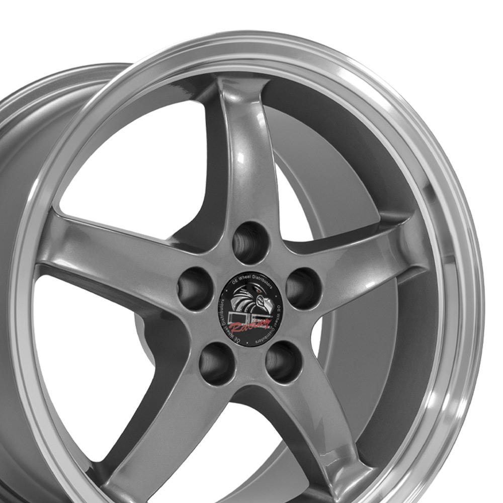 OE Wheels FR04B 17x9 5x114.3 24et Gloss Gunmetal Machined Lip Wheel