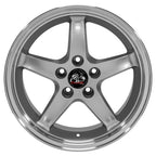 OE Wheels FR04B 17x9 5x114.3 24et Gloss Silver Machined Lip Wheel - View 2