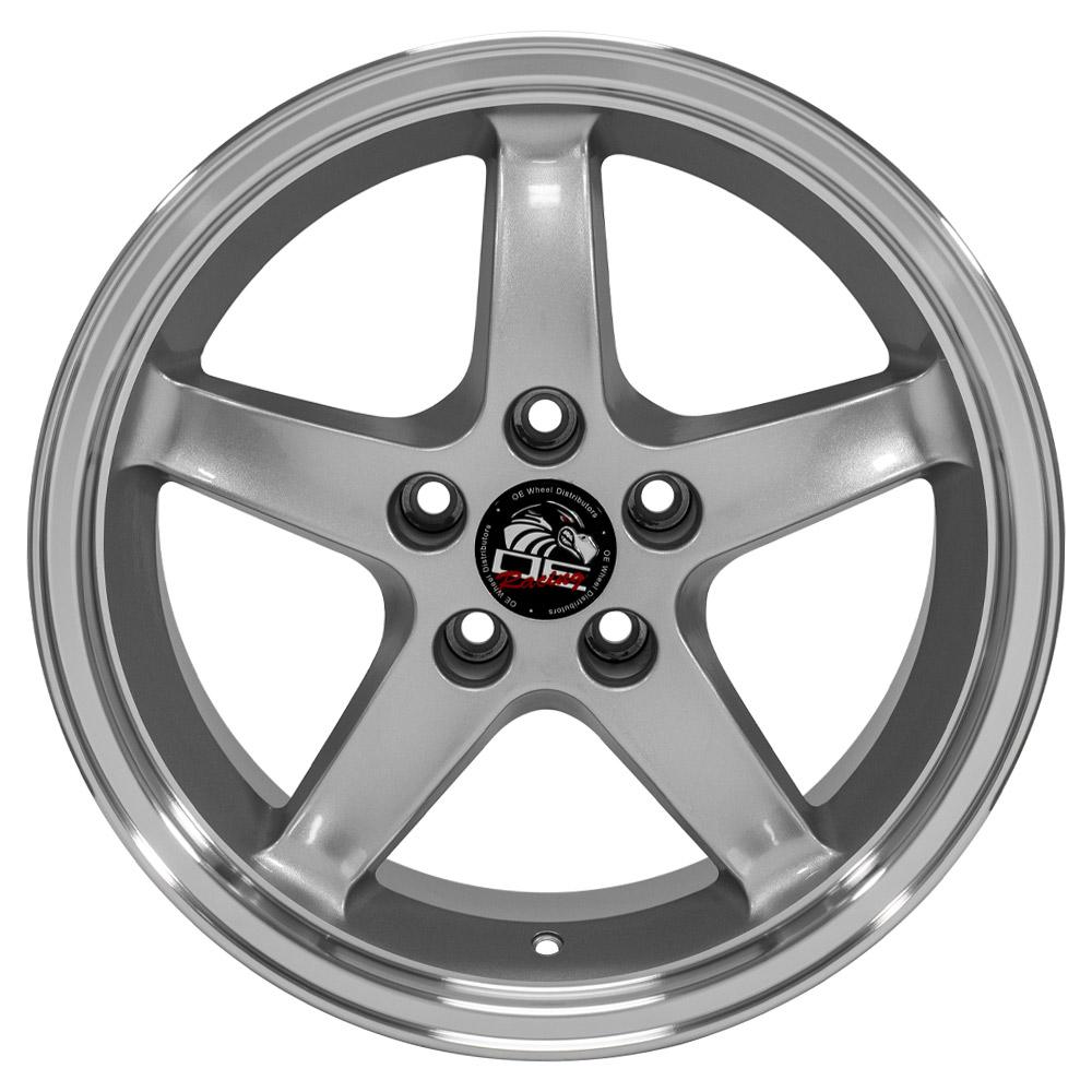 OE Wheels FR04B 17x9 5x114.3 24et Gloss Silver Machined Lip Wheel - View 2