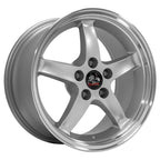 OE Wheels FR04B 17x9 5x114.3 24et Gloss Silver Machined Lip Wheel - View 3